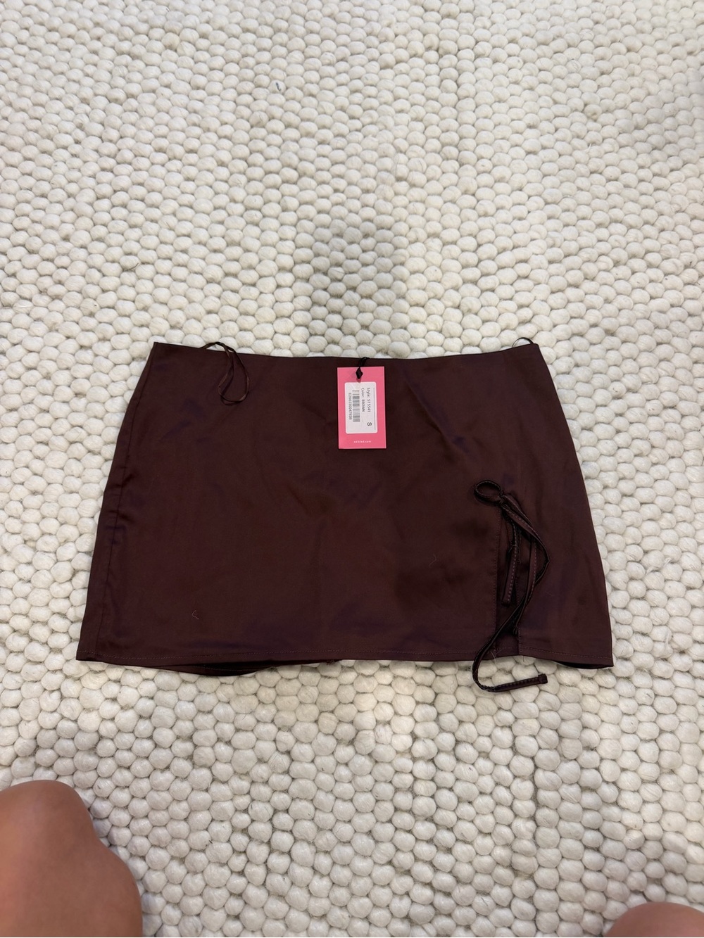 Edikted Chocolate Brown Mini Skirt